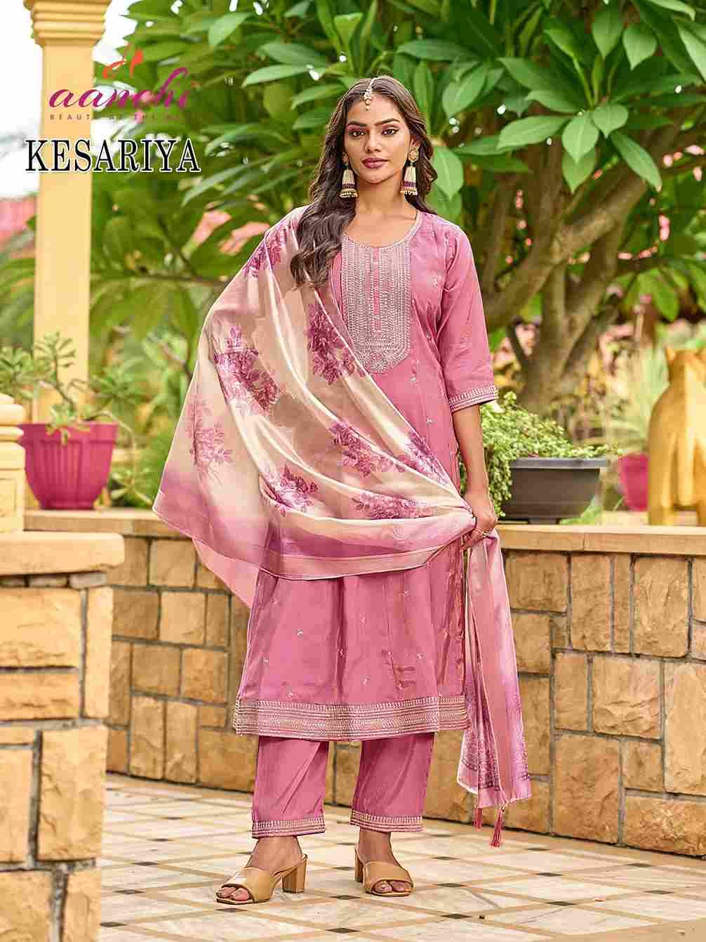 Kesariya By Aanchi 01 To 04 Series Beautiful Suits Colorful Stylish Fancy Casual Wear & Ethnic Wear Roman Shimmer Dresses At Wholesale Price