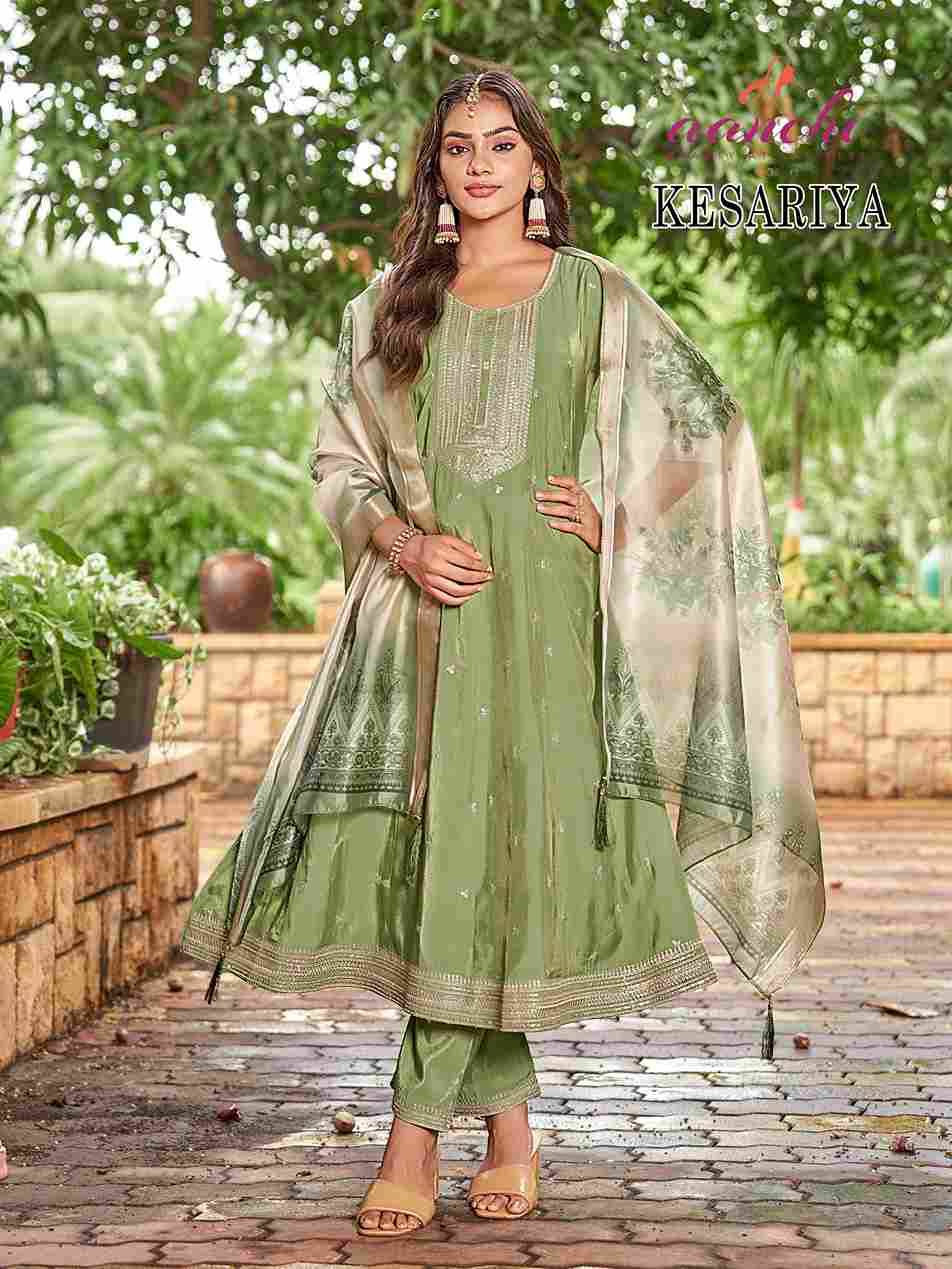 Kesariya By Aanchi 01 To 04 Series Beautiful Suits Colorful Stylish Fancy Casual Wear & Ethnic Wear Roman Shimmer Dresses At Wholesale Price