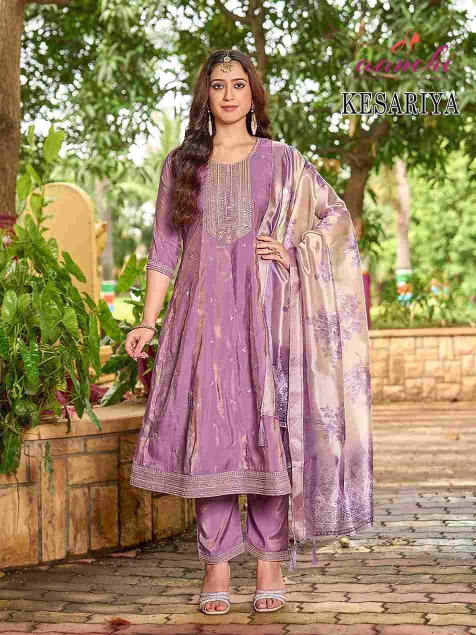 Kesariya By Aanchi 01 To 04 Series Beautiful Suits Colorful Stylish Fancy Casual Wear & Ethnic Wear Roman Shimmer Dresses At Wholesale Price