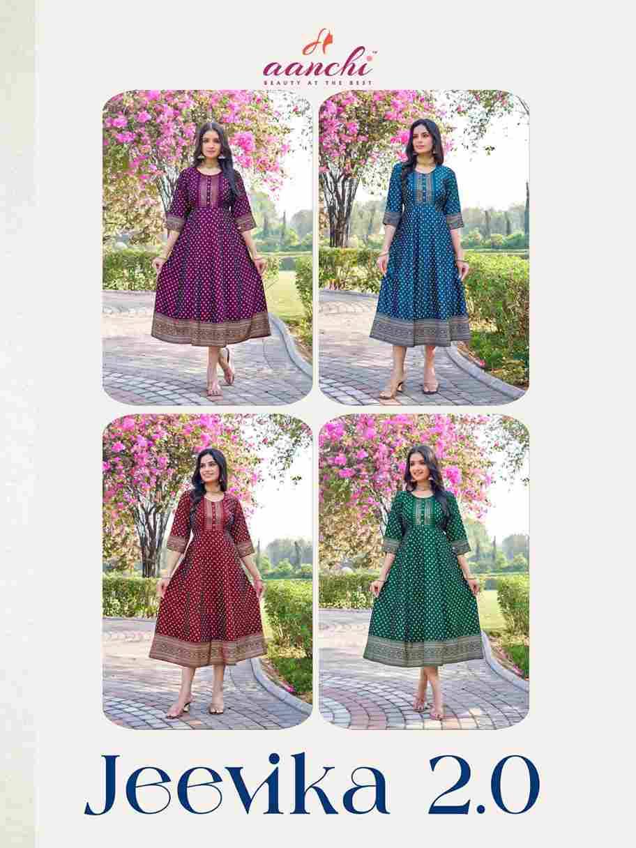 Jeevika Vol-2 By Aanchi 01 To 04 Series Designer Stylish Fancy Colorful Beautiful Party Wear & Ethnic Wear Collection Rangeela Silk Kurtis At Wholesale Price