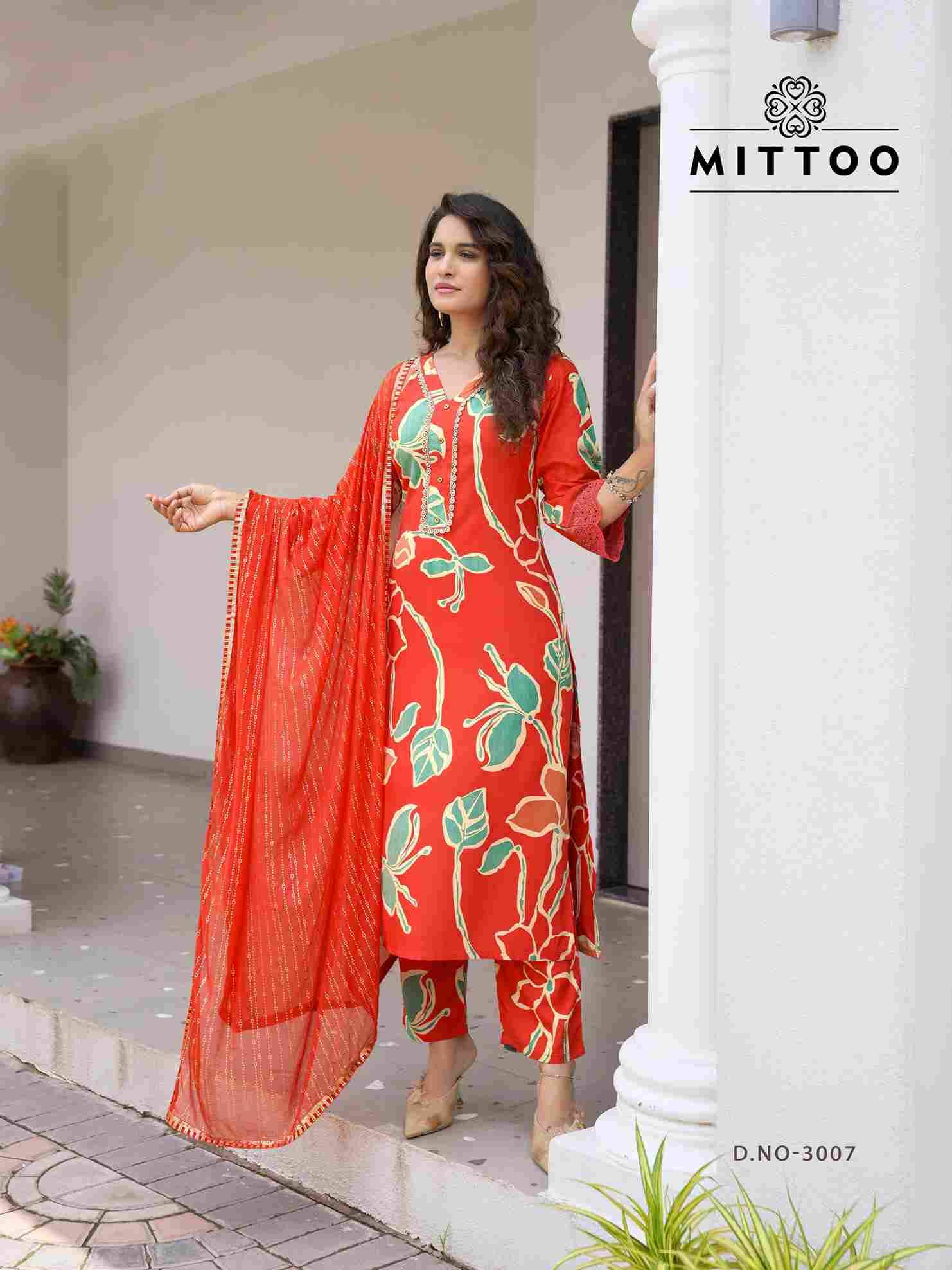 Disney Vol-2 By Mittoo 3007 To 3012 Series Beautiful Suits Colorful Stylish Fancy Casual Wear & Ethnic Wear Rayon Print Dresses At Wholesale Price