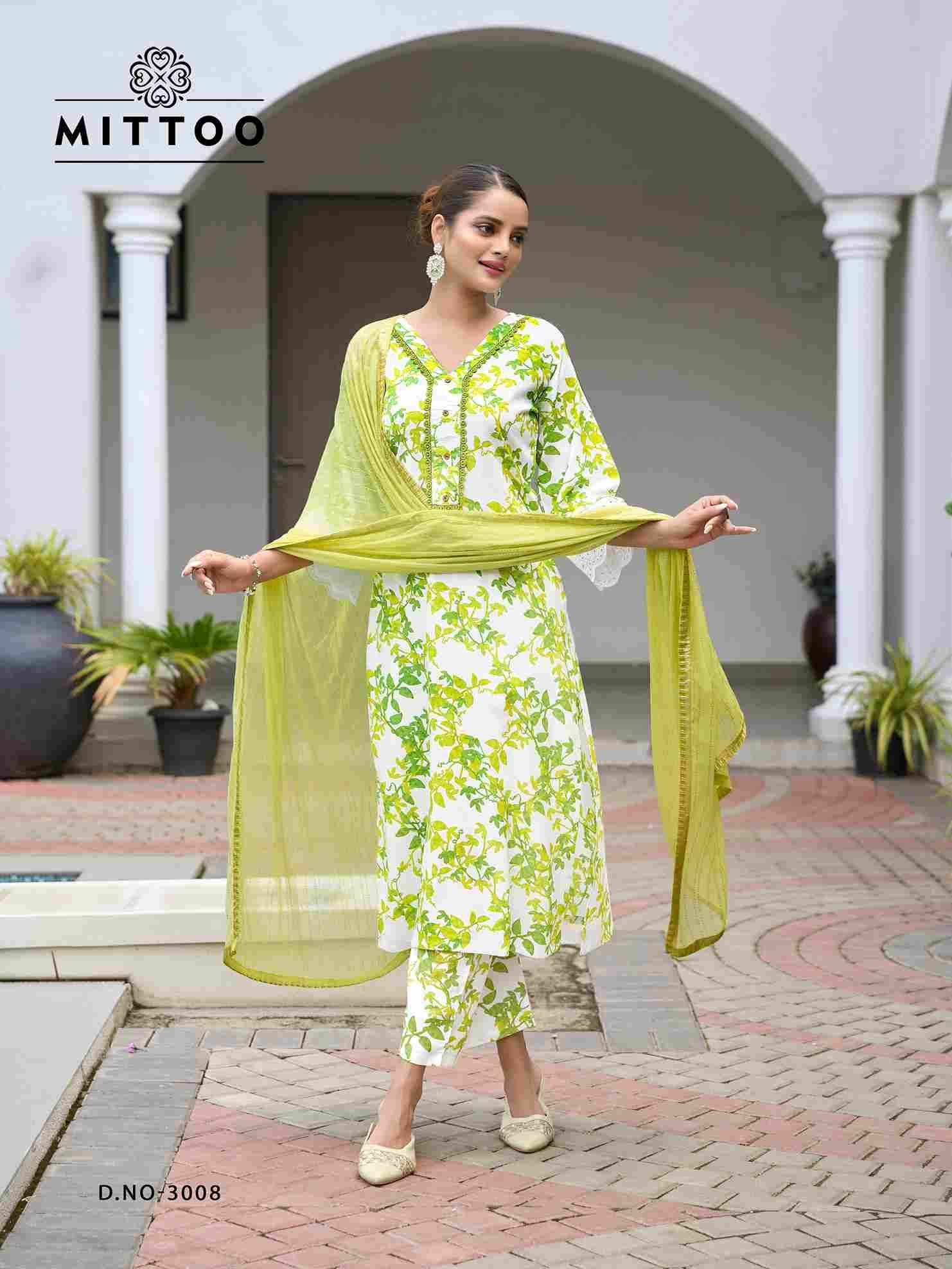 Disney Vol-2 By Mittoo 3007 To 3012 Series Beautiful Suits Colorful Stylish Fancy Casual Wear & Ethnic Wear Rayon Print Dresses At Wholesale Price
