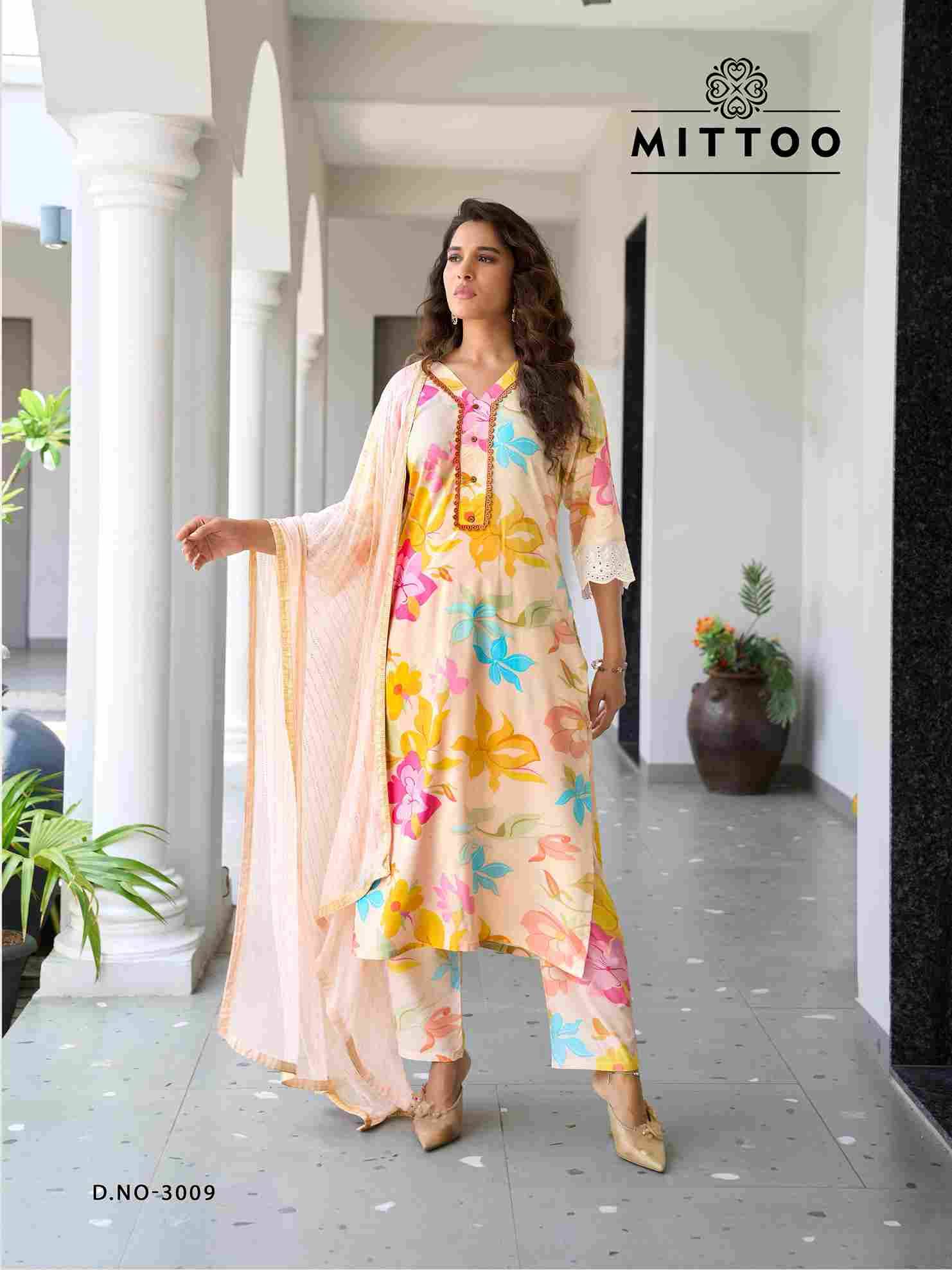 Disney Vol-2 By Mittoo 3007 To 3012 Series Beautiful Suits Colorful Stylish Fancy Casual Wear & Ethnic Wear Rayon Print Dresses At Wholesale Price