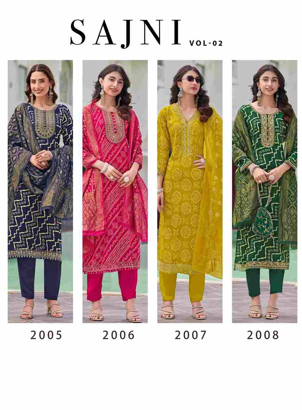 Sajni Vol-2 By Radhika Lifestyle 2001 To 2008 Series Beautiful Festive Suits Colorful Stylish Fancy Casual Wear & Ethnic Wear Pure Rayon Dresses At Wholesale Price