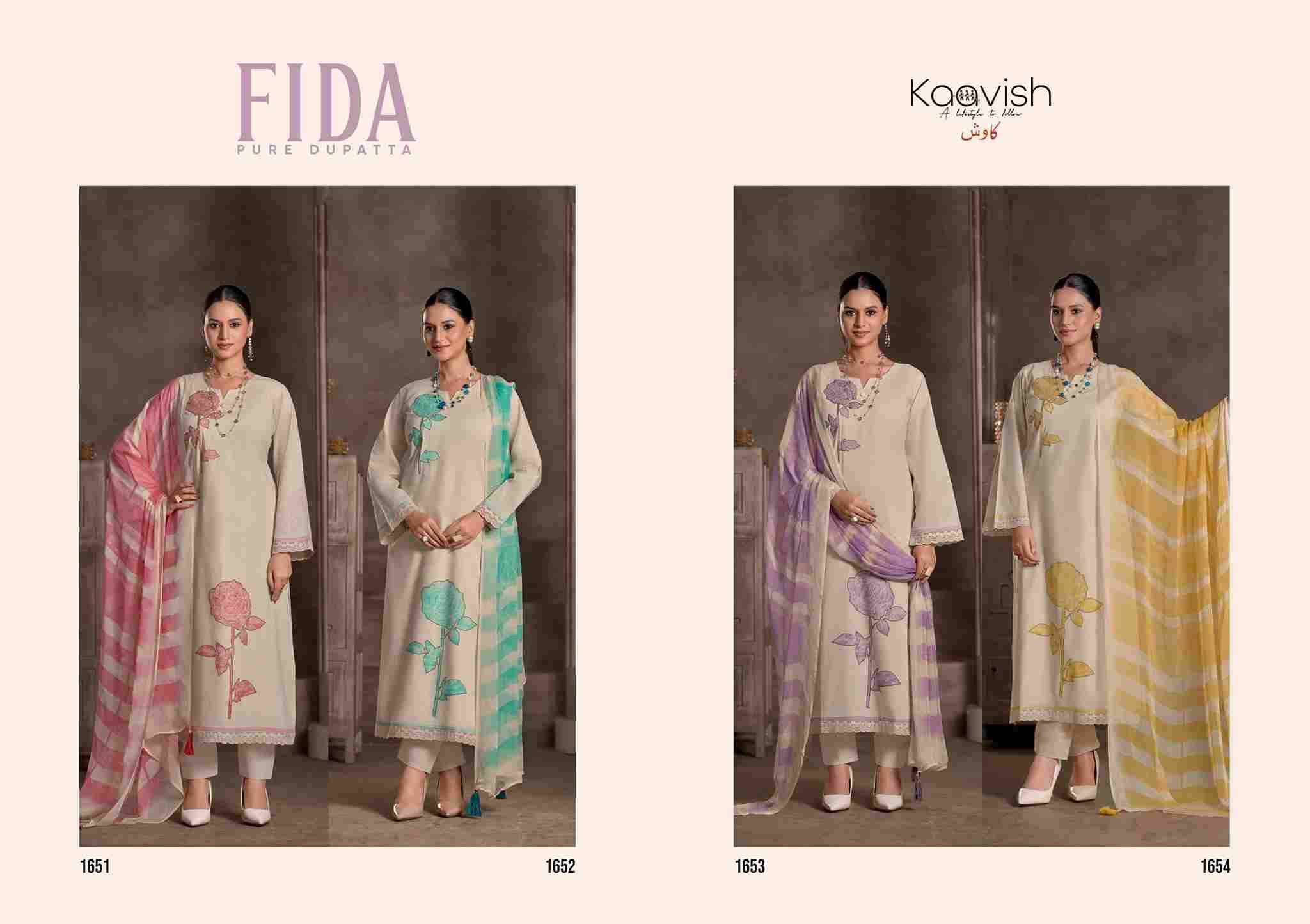 Fida By Kaavish 1651 To 1654 Series Beautiful Festive Suits Colorful Stylish Fancy Casual Wear & Ethnic Wear Pure Lawn Cotton Dresses At Wholesale Price