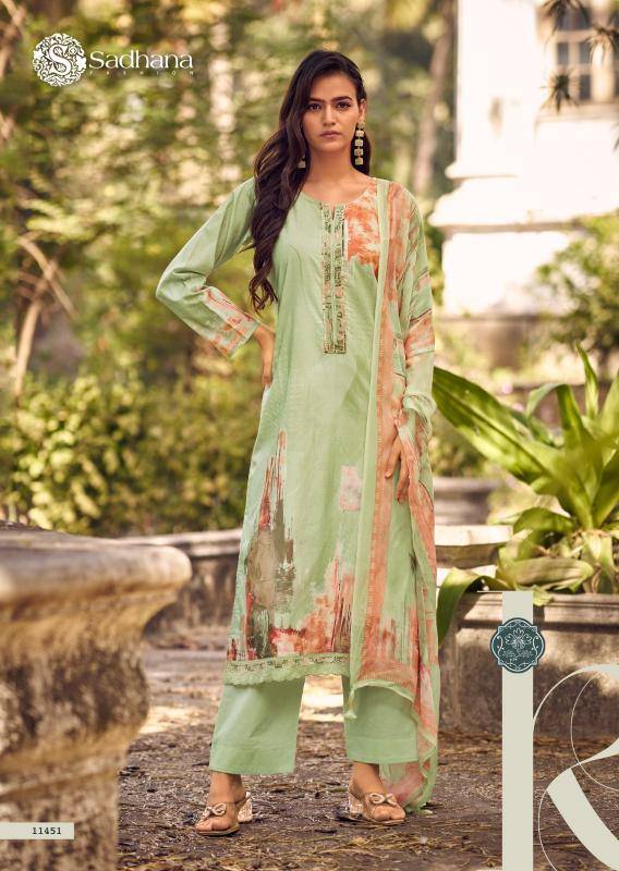 Arnisa By Sadhana Fashion 11446 To 11451 Series Beautiful Pakistani Suits Colorful Stylish Fancy Casual Wear & Ethnic Wear Pure Lawn Cotton Dresses At Wholesale Price