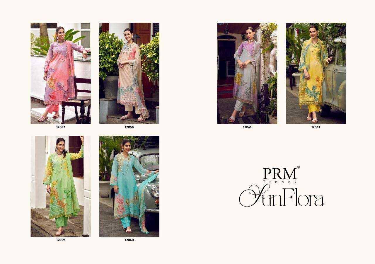 Funflora By PRM Trendz 12057 To 12062 Series Beautiful Pakistani Suits Colorful Stylish Fancy Casual Wear & Ethnic Wear Pure Lawn Cotton Dresses At Wholesale Price