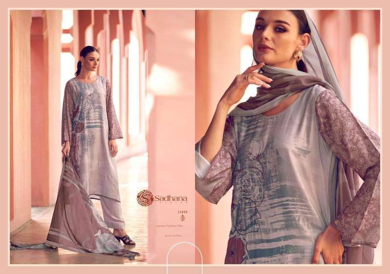 Liyanaa By Sadhana Fashion 11231 To 11236 Series Designer Festive Suits Beautiful Fancy Stylish Colorful Party Wear & Occasional Wear Pure Muslin Silk Print Dresses At Wholesale Price