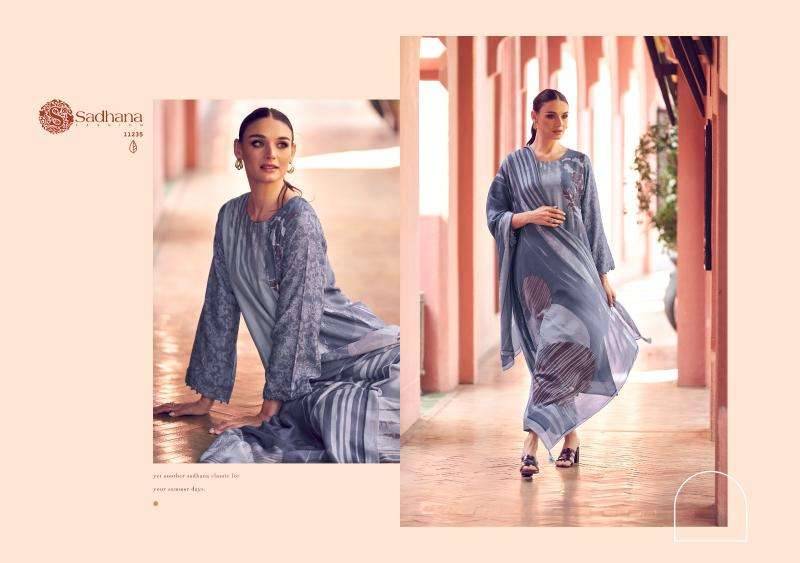 Liyanaa By Sadhana Fashion 11231 To 11236 Series Designer Festive Suits Beautiful Fancy Stylish Colorful Party Wear & Occasional Wear Pure Muslin Silk Print Dresses At Wholesale Price