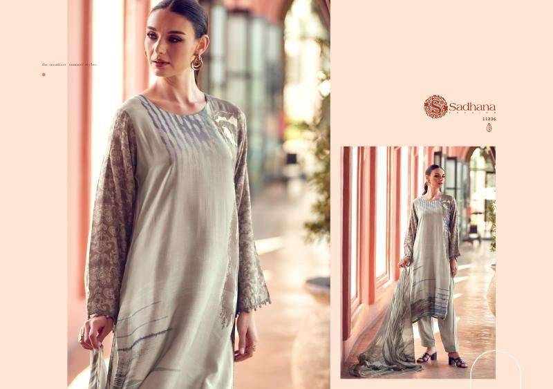 Liyanaa By Sadhana Fashion 11231 To 11236 Series Designer Festive Suits Beautiful Fancy Stylish Colorful Party Wear & Occasional Wear Pure Muslin Silk Print Dresses At Wholesale Price