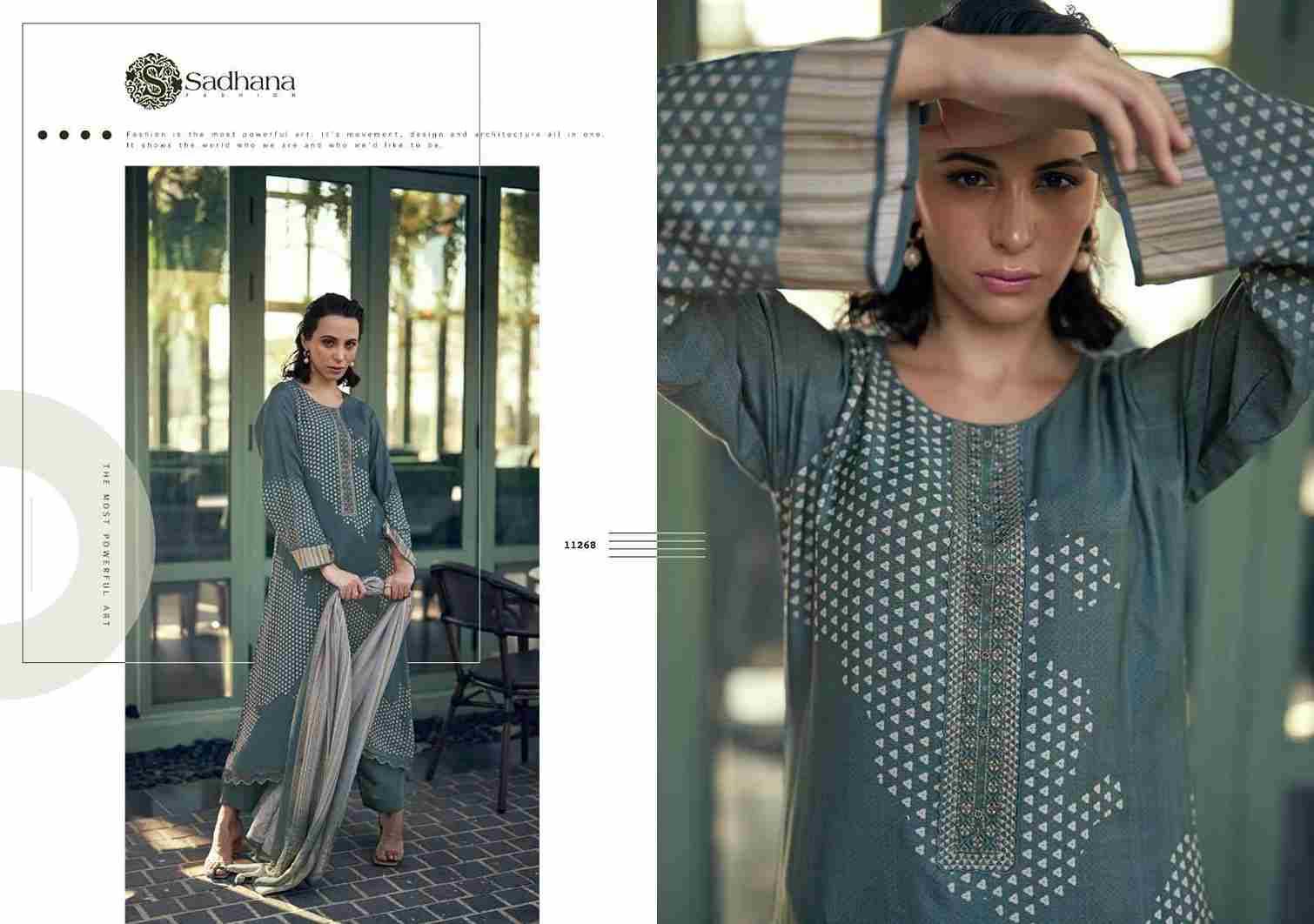 Aleena By Sadhana Fashion 11263 To 11268 Series Designer Festive Suits Beautiful Fancy Stylish Colorful Party Wear & Occasional Wear Pure Muslin Silk Print Dresses At Wholesale Price