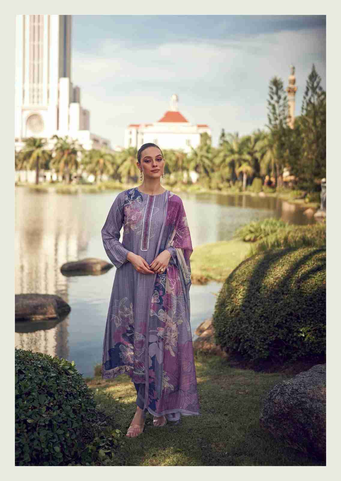 Iliana By Sadhana Fashion 11305 To 11312 Series Designer Festive Suits Beautiful Fancy Stylish Colorful Party Wear & Occasional Wear Pure Muslin Silk Print Dresses At Wholesale Price