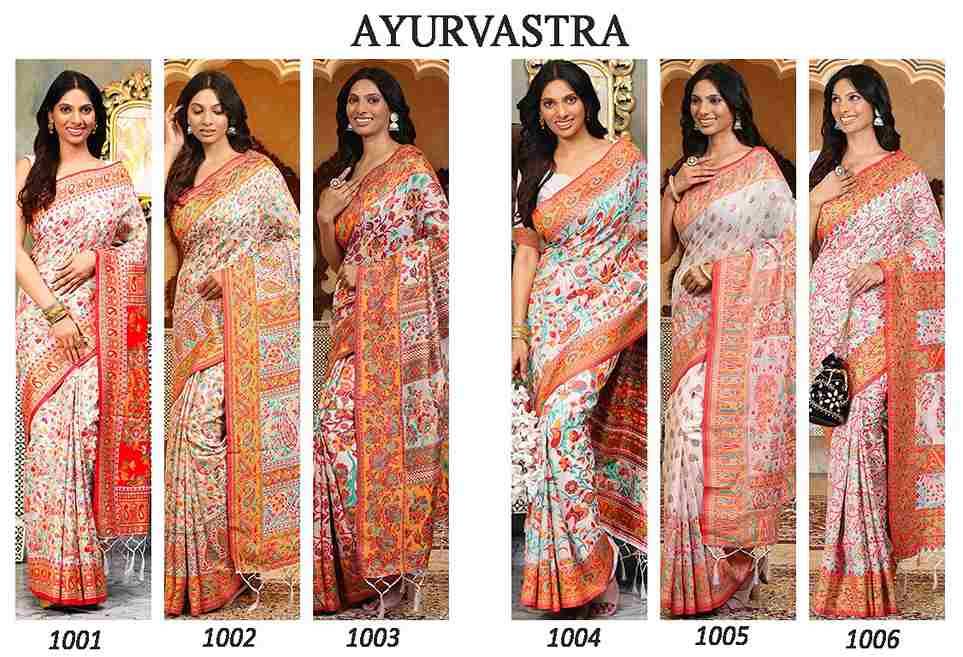 Ayurvastra By Fashid Wholesale 1001 To 1006 Series Indian Traditional Wear Collection Beautiful Stylish Fancy Colorful Party Wear & Occasional Wear Linen Cotton Sarees At Wholesale Price