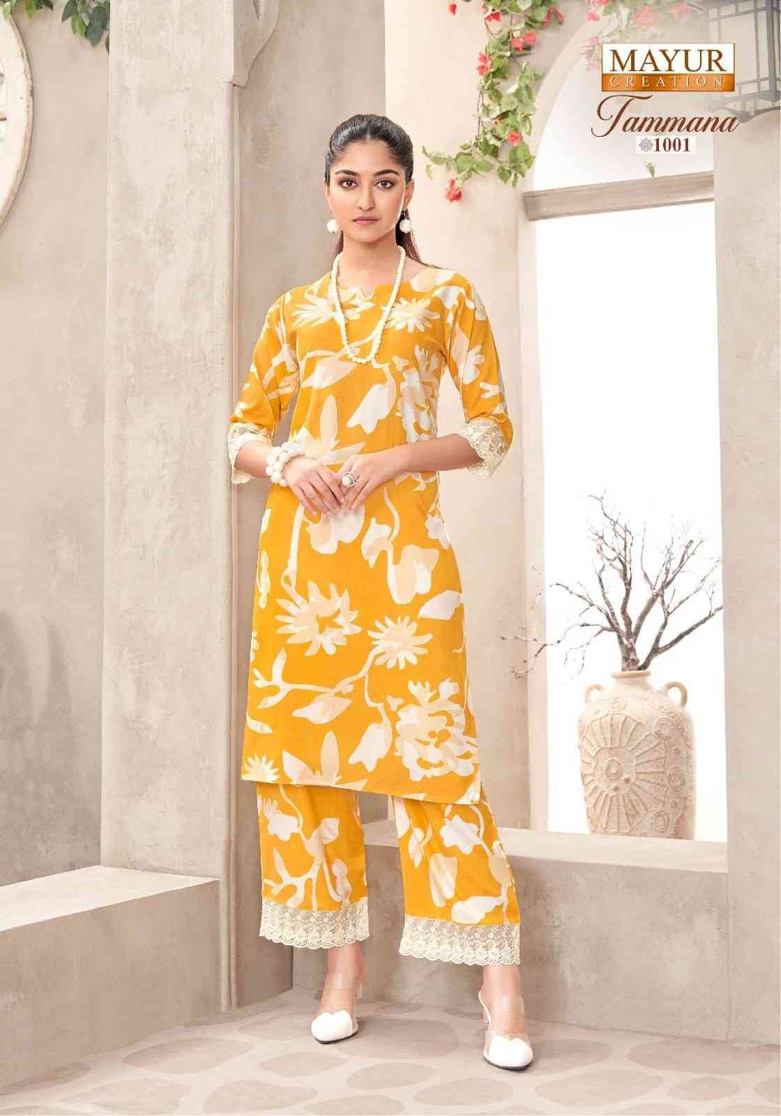 Tamanna Vol-1 By Mayur Creation 1001 To 1010 Series Designer Stylish Fancy Colorful Beautiful Party Wear & Ethnic Wear Collection Heavy Rayon Co-Ords At Wholesale Price