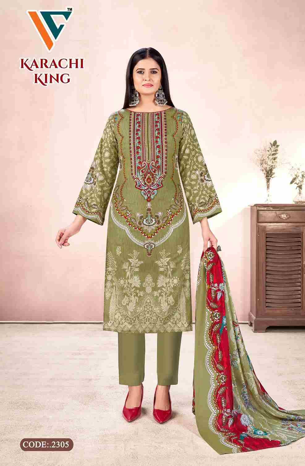 Karachi King Vol-23 By Vandana Creation 2301 To 2308 Series Beautiful Festive Suits Stylish Fancy Colorful Casual Wear & Ethnic Wear Cotton Print Dresses At Wholesale Price
