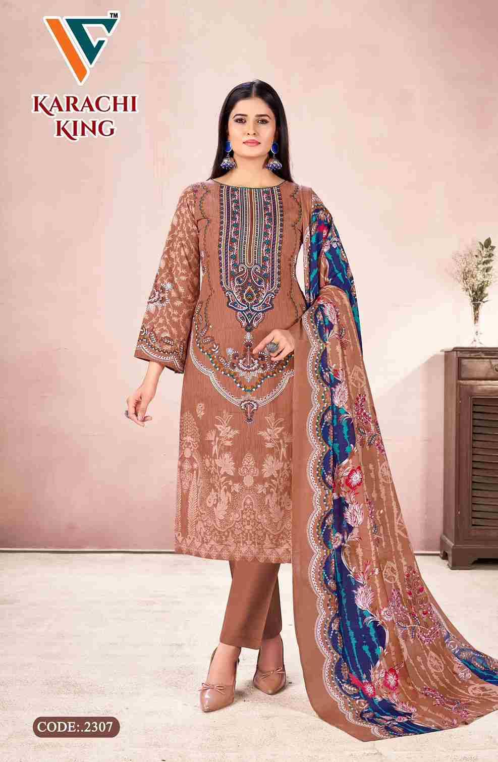 Karachi King Vol-23 By Vandana Creation 2301 To 2308 Series Beautiful Festive Suits Stylish Fancy Colorful Casual Wear & Ethnic Wear Cotton Print Dresses At Wholesale Price