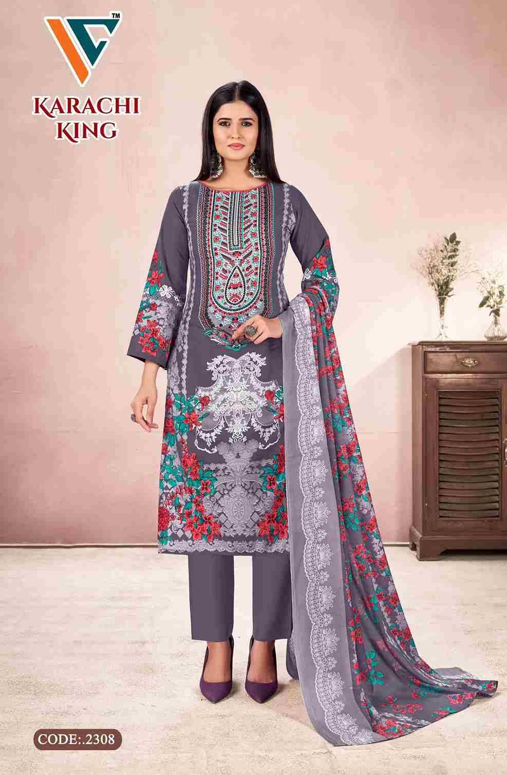 Karachi King Vol-23 By Vandana Creation 2301 To 2308 Series Beautiful Festive Suits Stylish Fancy Colorful Casual Wear & Ethnic Wear Cotton Print Dresses At Wholesale Price