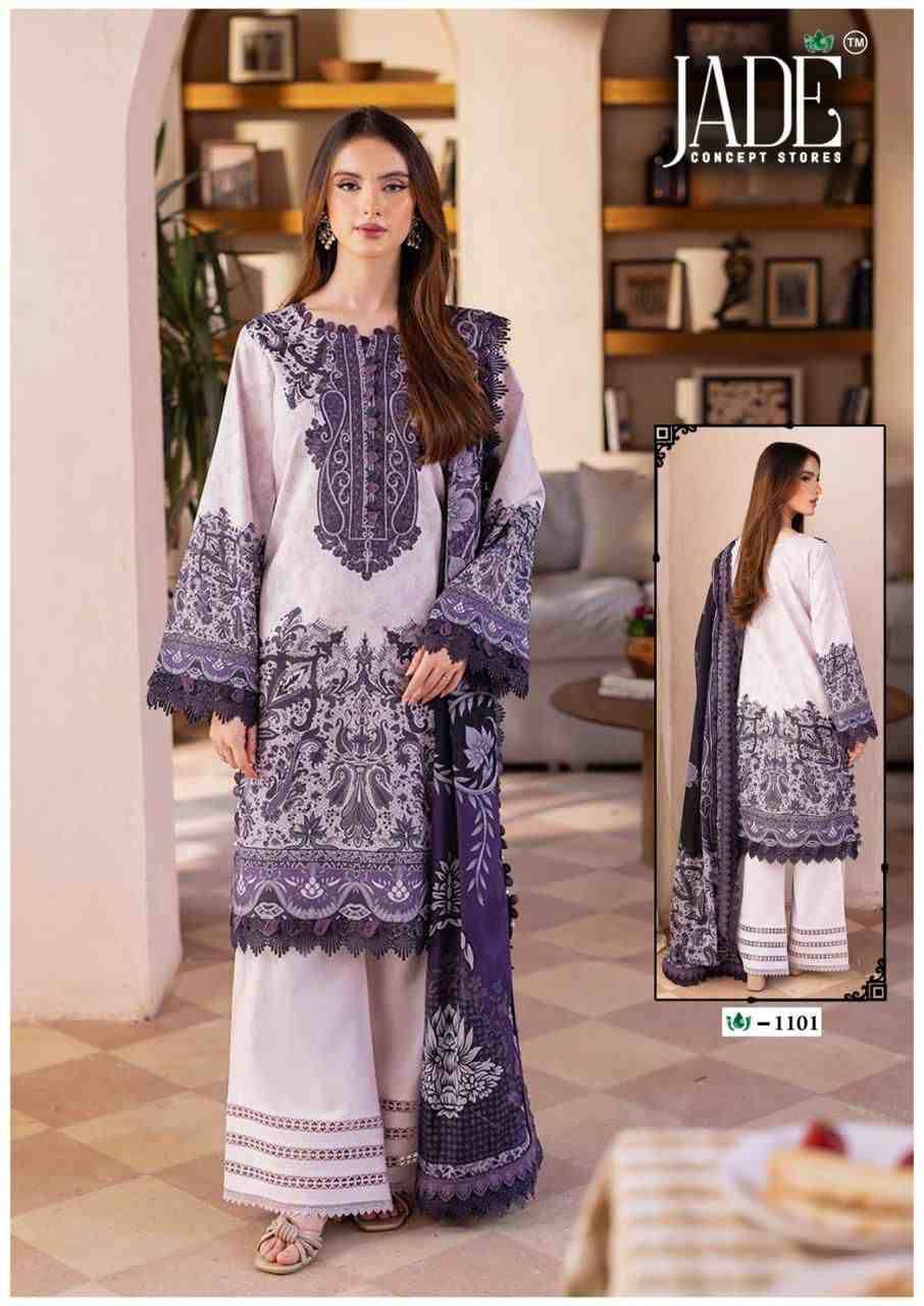 Crimson Exclusive Collection Vol-11 By Jade 1101 To 1106 Series Beautiful Suits Stylish Colorful Fancy Casual Wear & Ethnic Wear Pure Heavy Lawn Print Dresses At Wholesale Price