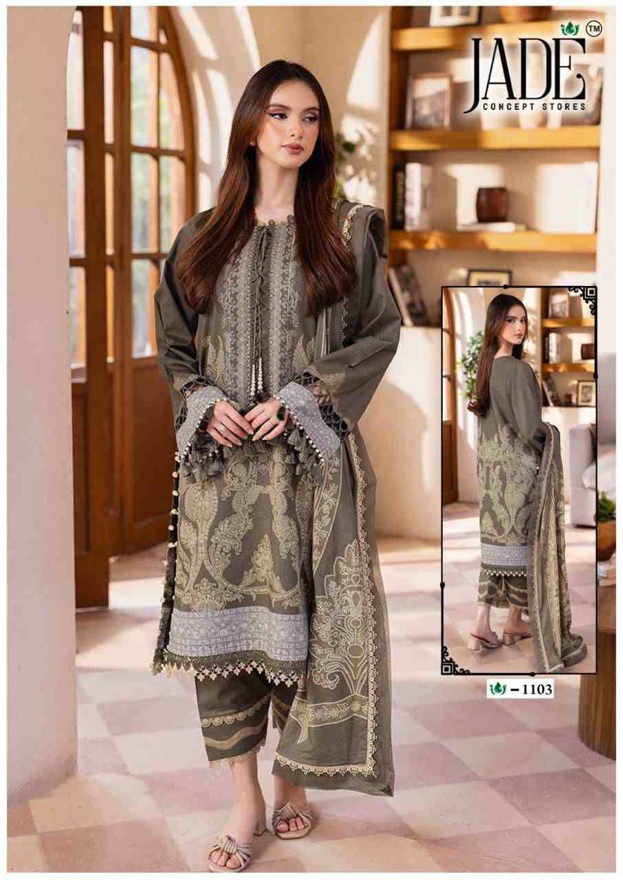 Crimson Exclusive Collection Vol-11 By Jade 1101 To 1106 Series Beautiful Suits Stylish Colorful Fancy Casual Wear & Ethnic Wear Pure Heavy Lawn Print Dresses At Wholesale Price