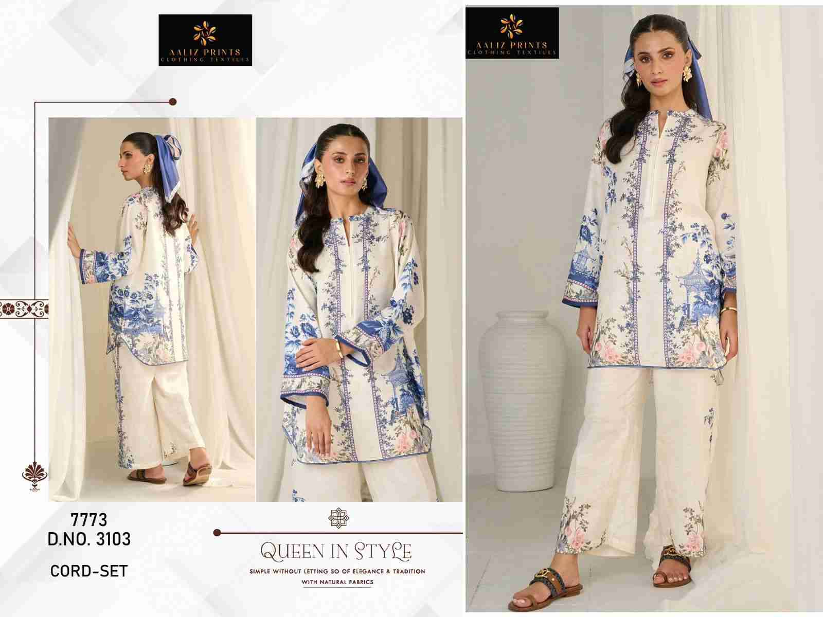 Cord Set Vol-9 By Aaliz Prints 3101 To 3103 Series Designer Stylish Fancy Colorful Beautiful Party Wear & Ethnic Wear Collection Lawn Print Co-Ord At Wholesale Price