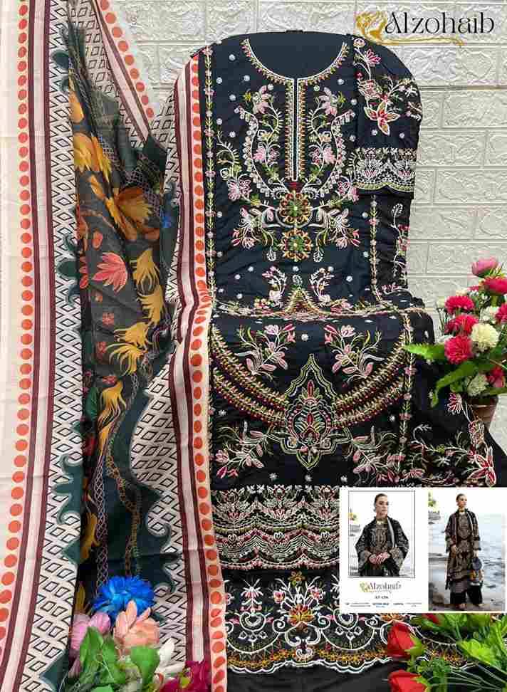 Alzohaib Hit Design 1256 By Alzohaib Beautiful Pakistani Suits Stylish Fancy Colorful Party Wear & Occasional Wear Rayon Print Dresses At Wholesale Price