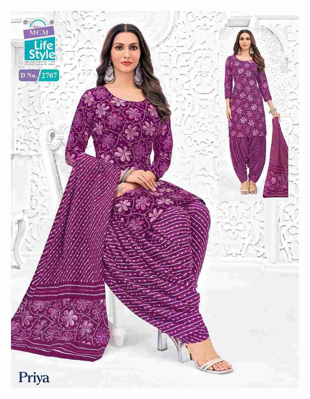 Priya Vol-27 By MCM Lifestyle 2700 To 2723 Series Beautiful Festive Suits Stylish Fancy Colorful Casual Wear & Ethnic Wear Pure Cotton Print Dresses At Wholesale Price