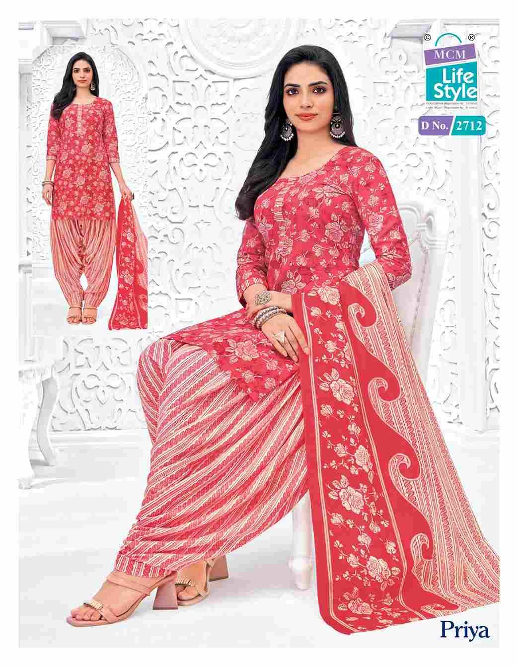 Priya Vol-27 By MCM Lifestyle 2700 To 2723 Series Beautiful Festive Suits Stylish Fancy Colorful Casual Wear & Ethnic Wear Pure Cotton Print Dresses At Wholesale Price