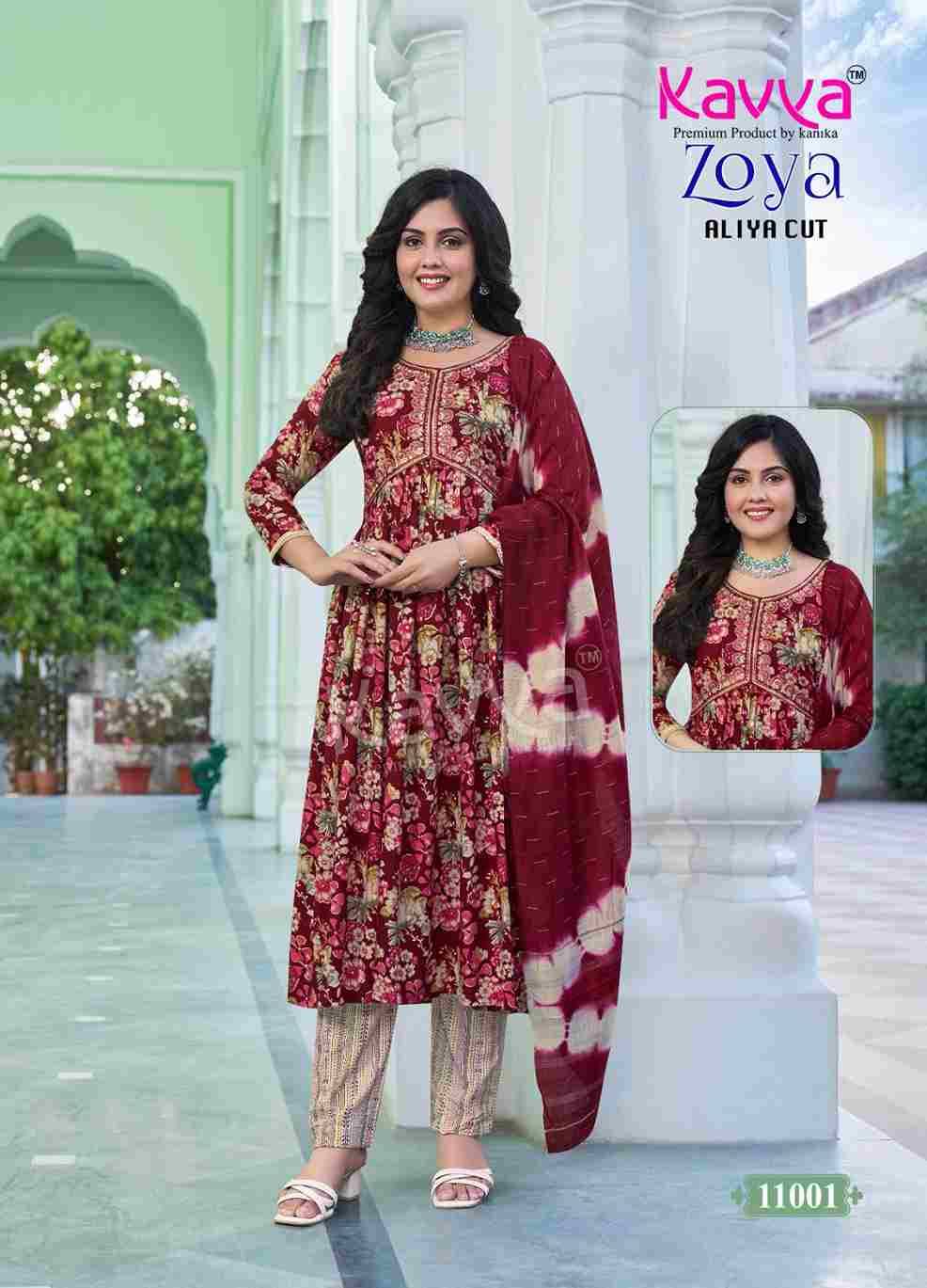 Zoya Vol-11 By Kavya 11001 To 11010 Series Beautiful Festive Suits Colorful Stylish Fancy Casual Wear & Ethnic Wear Heavy Rayon Print Dresses At Wholesale Price