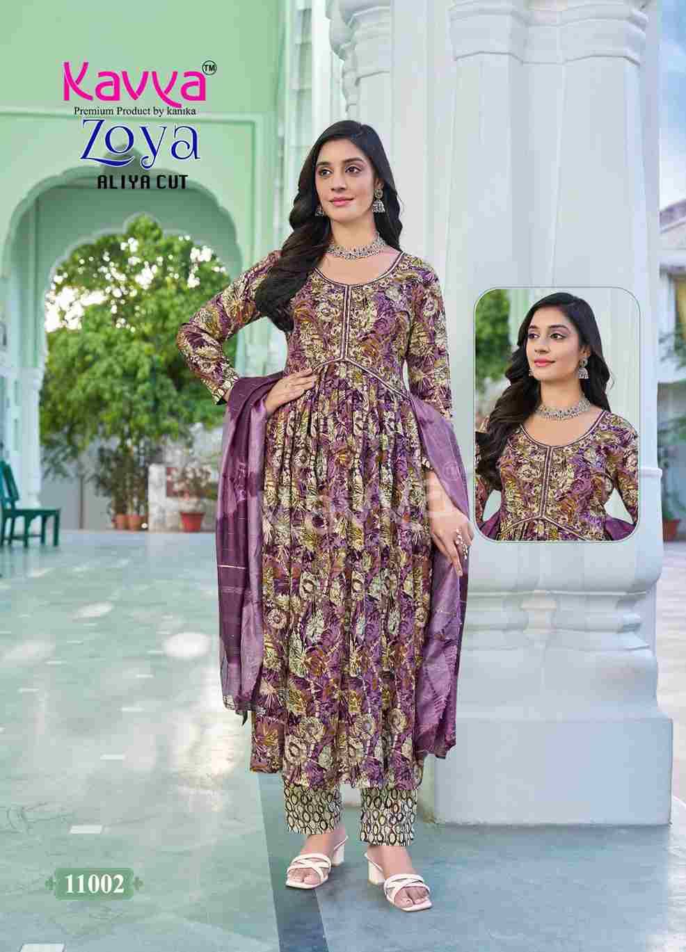 Zoya Vol-11 By Kavya 11001 To 11010 Series Beautiful Festive Suits Colorful Stylish Fancy Casual Wear & Ethnic Wear Heavy Rayon Print Dresses At Wholesale Price