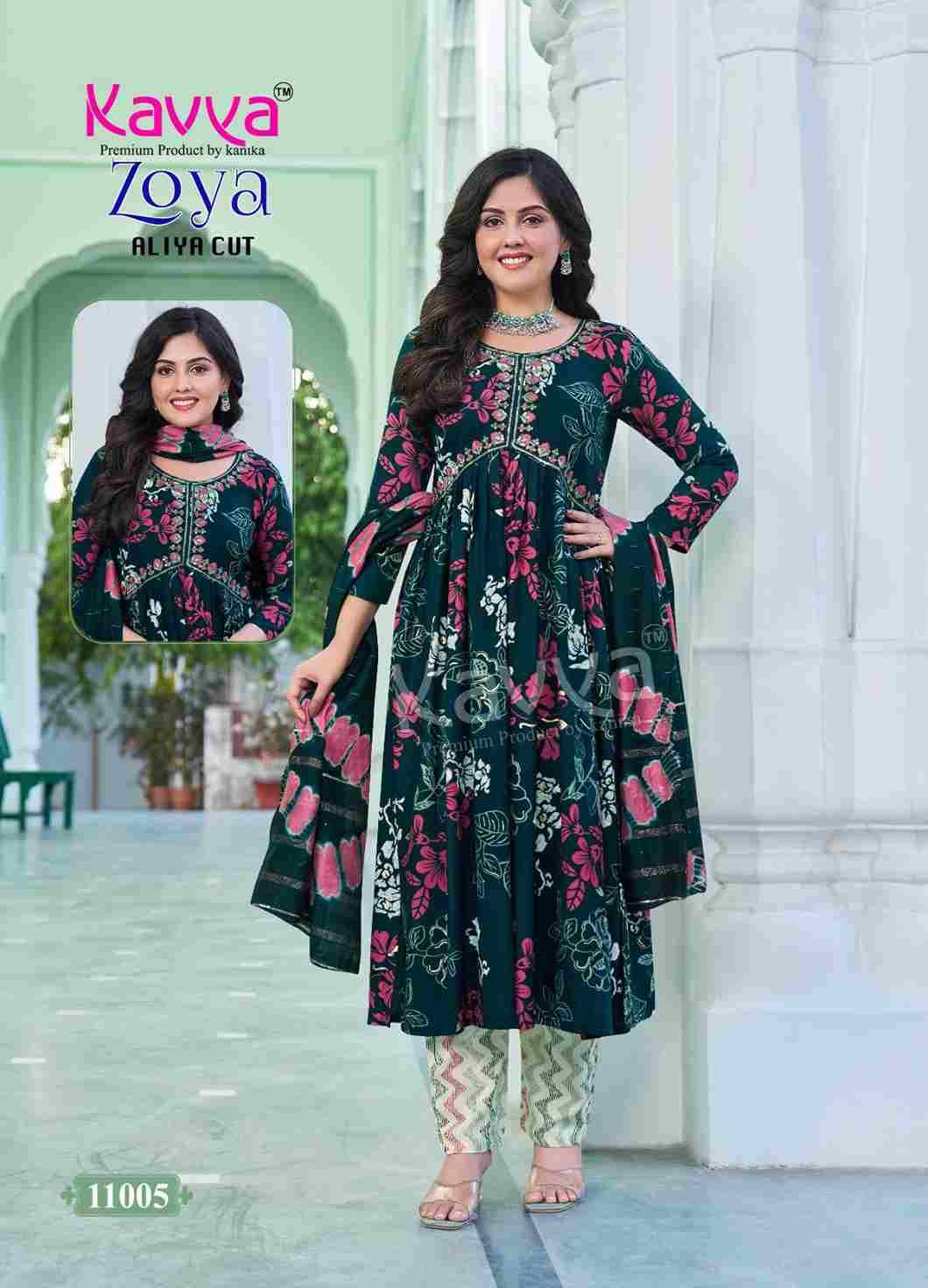 Zoya Vol-11 By Kavya 11001 To 11010 Series Beautiful Festive Suits Colorful Stylish Fancy Casual Wear & Ethnic Wear Heavy Rayon Print Dresses At Wholesale Price