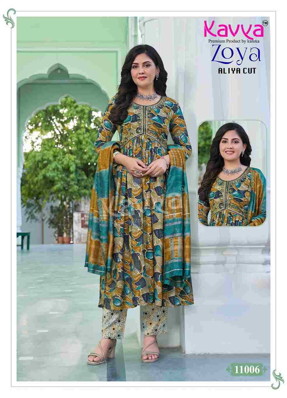 Zoya Vol-11 By Kavya 11001 To 11010 Series Beautiful Festive Suits Colorful Stylish Fancy Casual Wear & Ethnic Wear Heavy Rayon Print Dresses At Wholesale Price