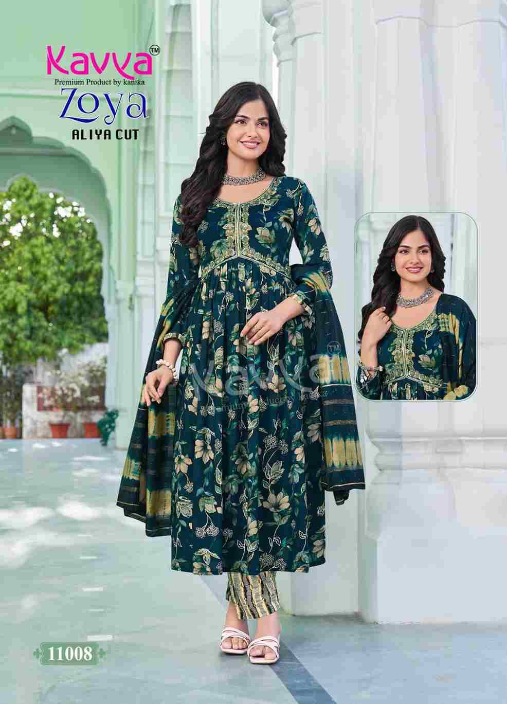 Zoya Vol-11 By Kavya 11001 To 11010 Series Beautiful Festive Suits Colorful Stylish Fancy Casual Wear & Ethnic Wear Heavy Rayon Print Dresses At Wholesale Price