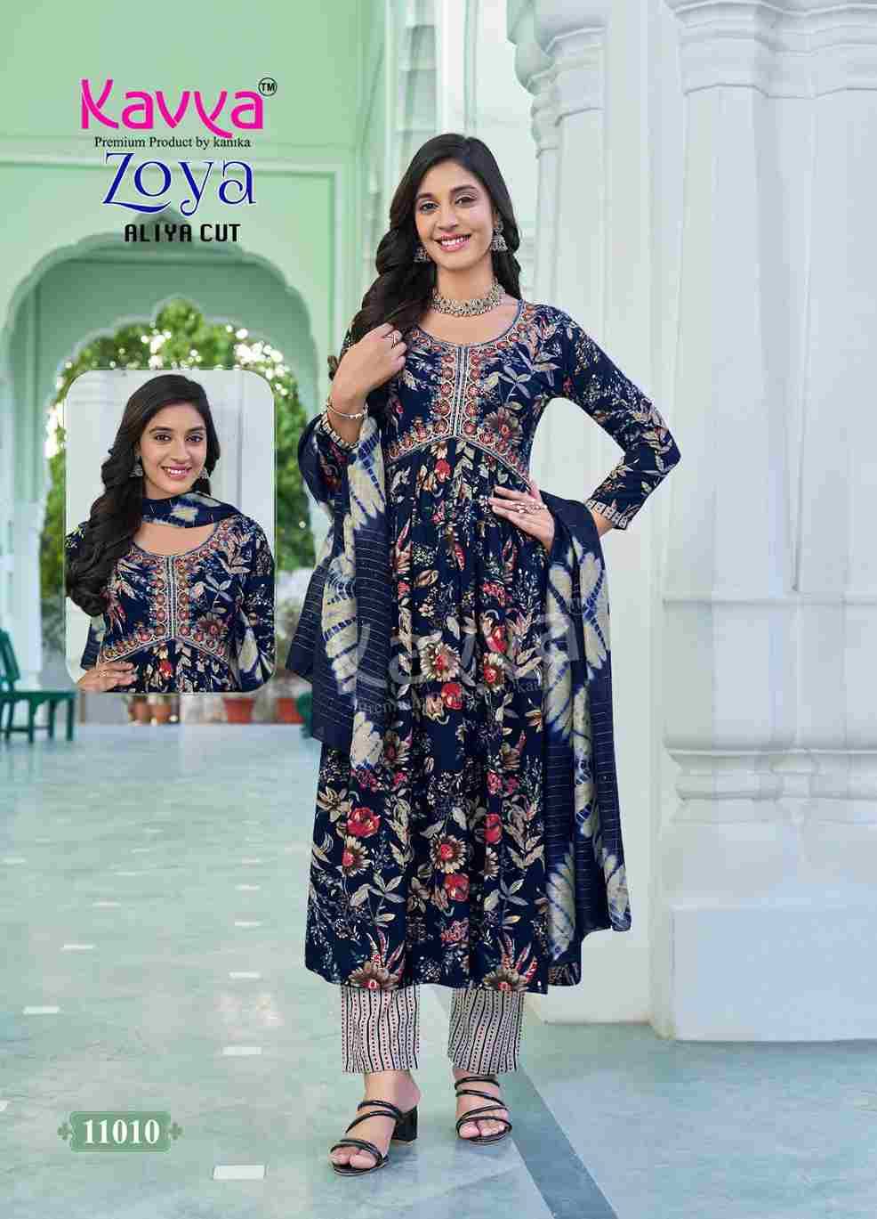 Zoya Vol-11 By Kavya 11001 To 11010 Series Beautiful Festive Suits Colorful Stylish Fancy Casual Wear & Ethnic Wear Heavy Rayon Print Dresses At Wholesale Price