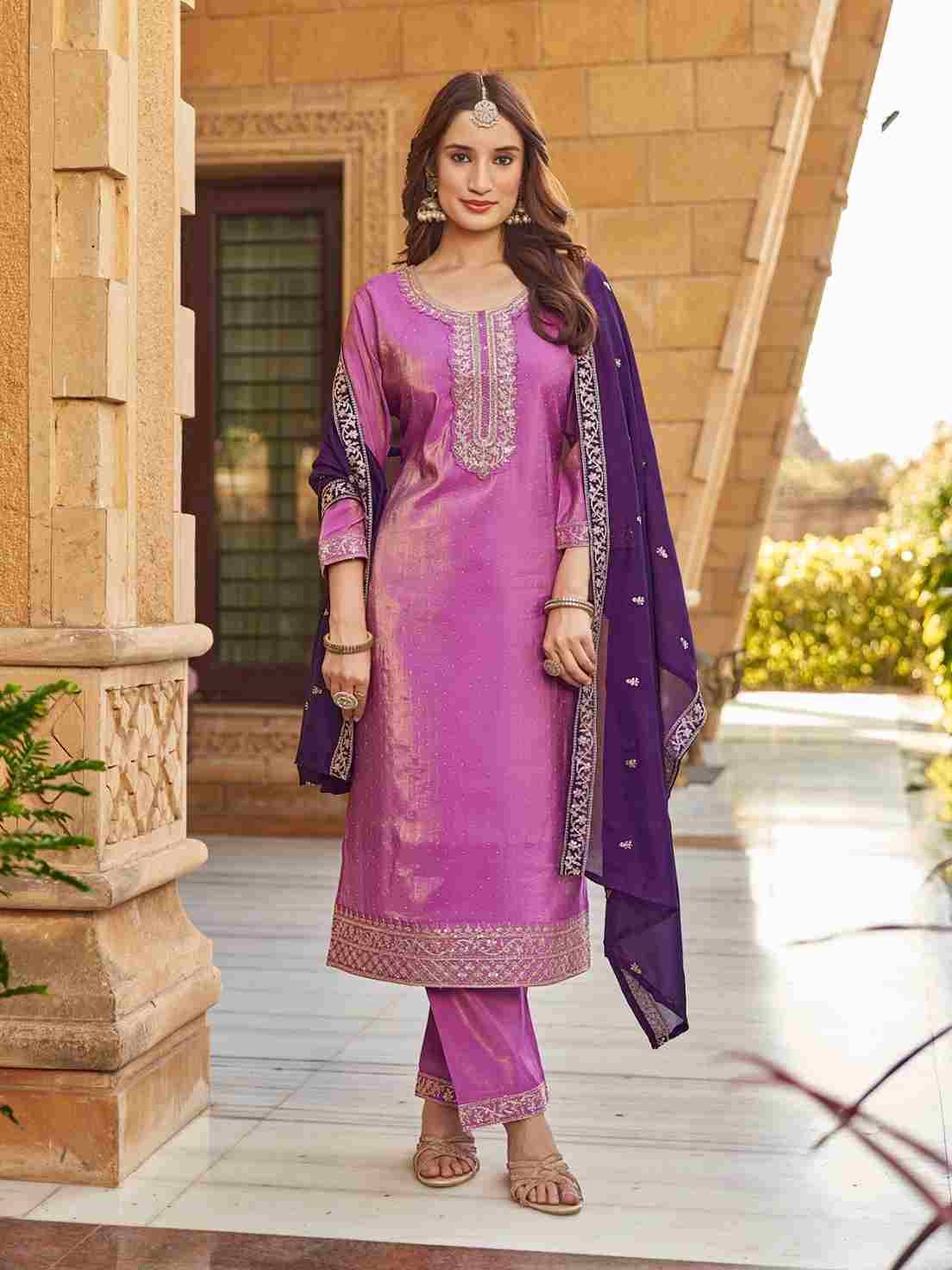 Goldy By Aanchi 101 To 104 Series Beautiful Suits Colorful Stylish Fancy Casual Wear & Ethnic Wear Roman Shimmer Dresses At Wholesale Price