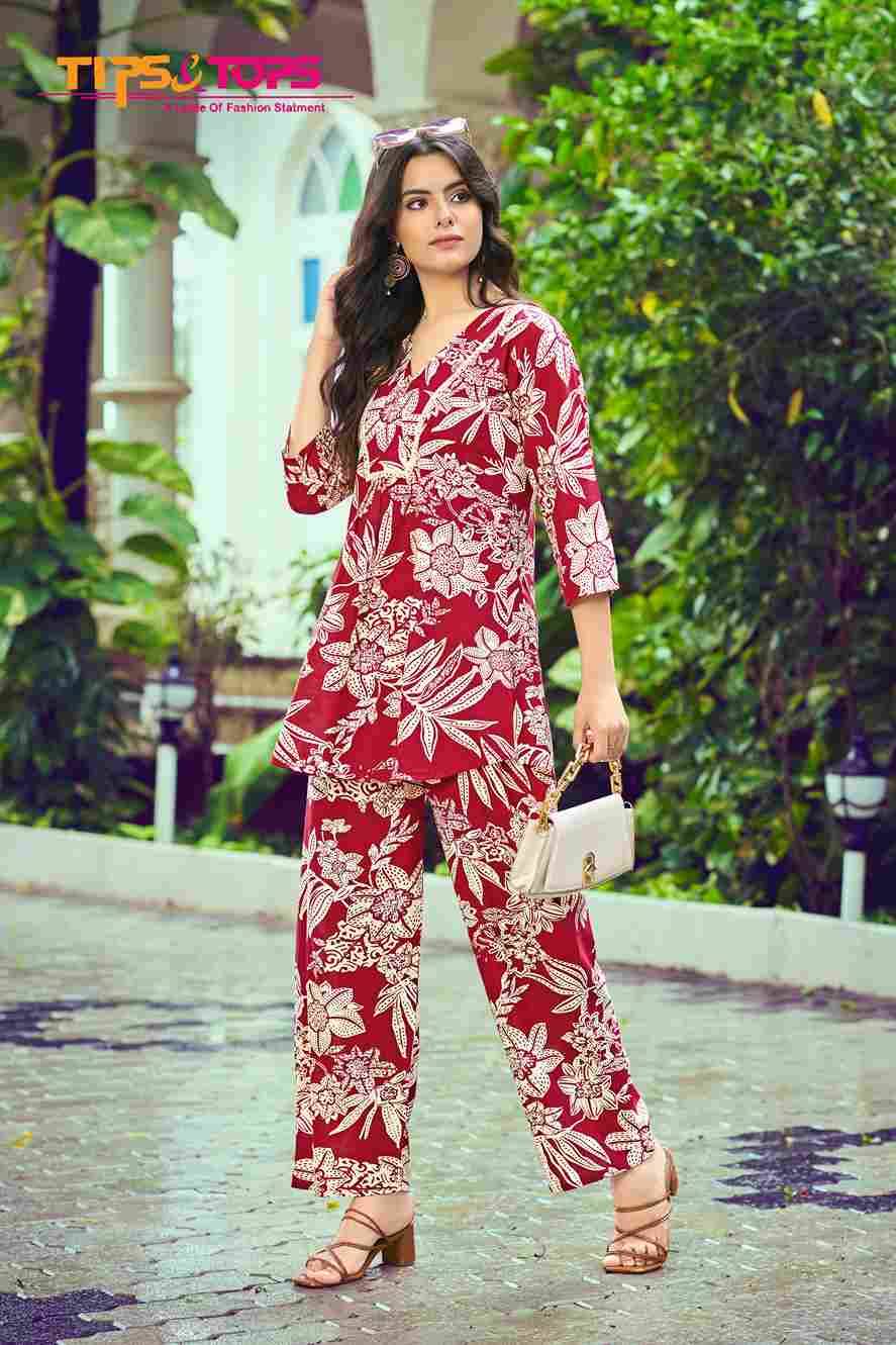 Viona Vol-3 By Tips And Tops 1001 To 1006 Series Designer Stylish Fancy Colorful Beautiful Party Wear & Ethnic Wear Collection Rayon Print Co-Ords At Wholesale Price