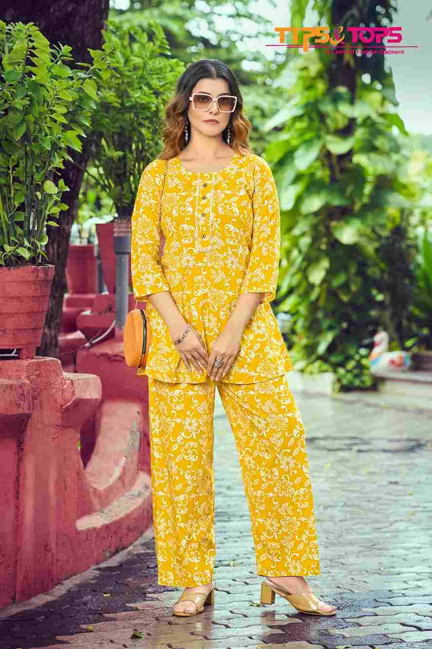 Viona Vol-3 By Tips And Tops 1001 To 1006 Series Designer Stylish Fancy Colorful Beautiful Party Wear & Ethnic Wear Collection Rayon Print Co-Ords At Wholesale Price
