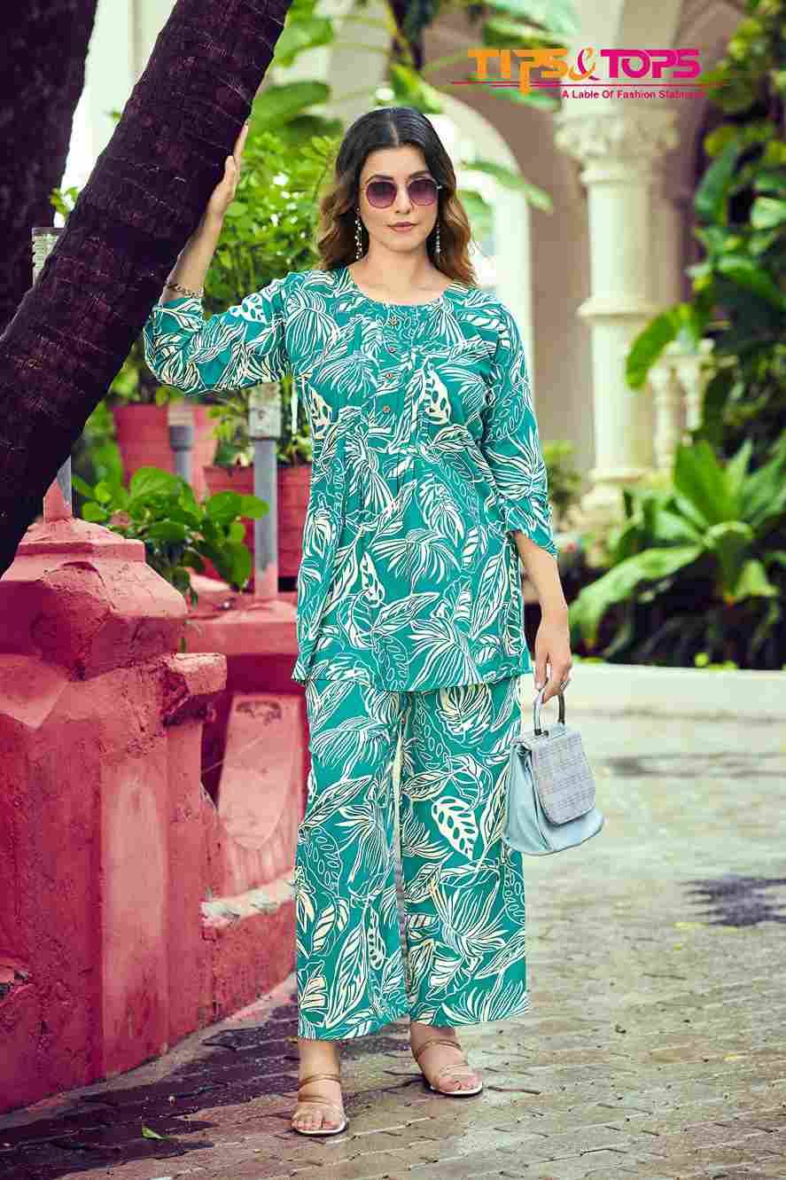 Viona Vol-3 By Tips And Tops 1001 To 1006 Series Designer Stylish Fancy Colorful Beautiful Party Wear & Ethnic Wear Collection Rayon Print Co-Ords At Wholesale Price