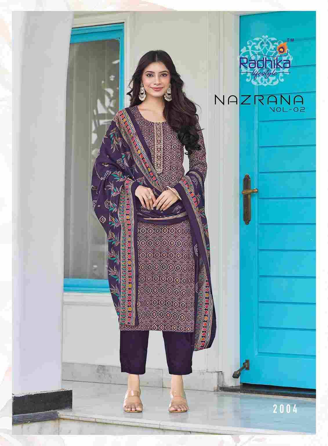 Nazrana Vol-2 By Radhika Lifestyle 2001 To 2006 Series Beautiful Festive Suits Colorful Stylish Fancy Casual Wear & Ethnic Wear Jam Satin Dresses At Wholesale Price