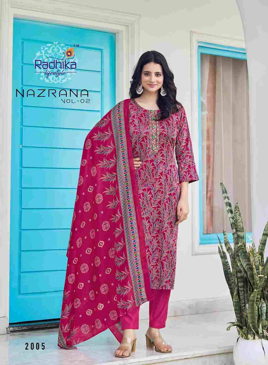 Nazrana Vol-2 By Radhika Lifestyle 2001 To 2006 Series Beautiful Festive Suits Colorful Stylish Fancy Casual Wear & Ethnic Wear Jam Satin Dresses At Wholesale Price