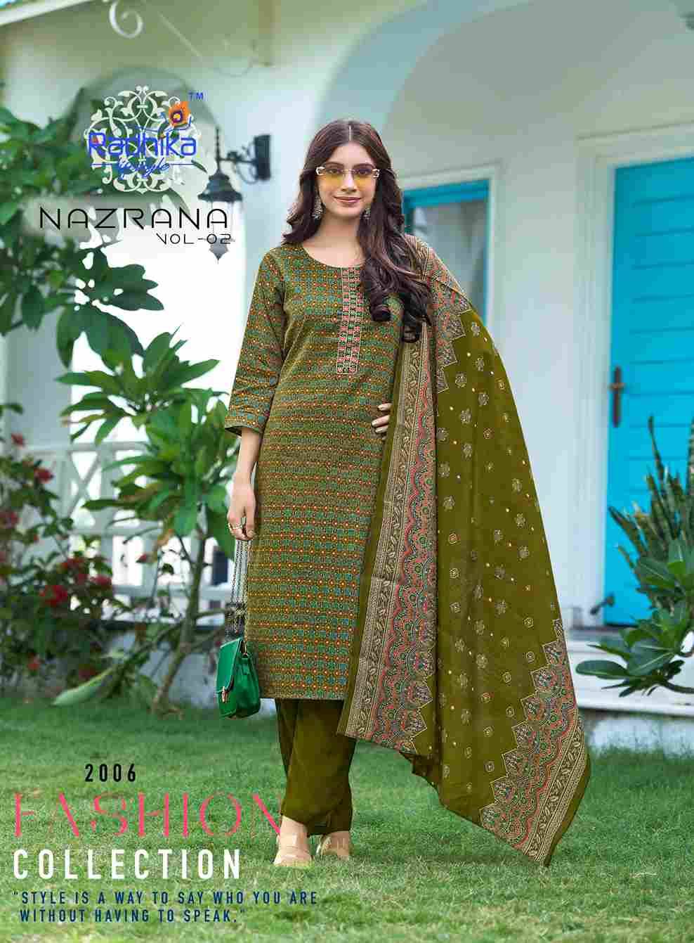 Nazrana Vol-2 By Radhika Lifestyle 2001 To 2006 Series Beautiful Festive Suits Colorful Stylish Fancy Casual Wear & Ethnic Wear Jam Satin Dresses At Wholesale Price
