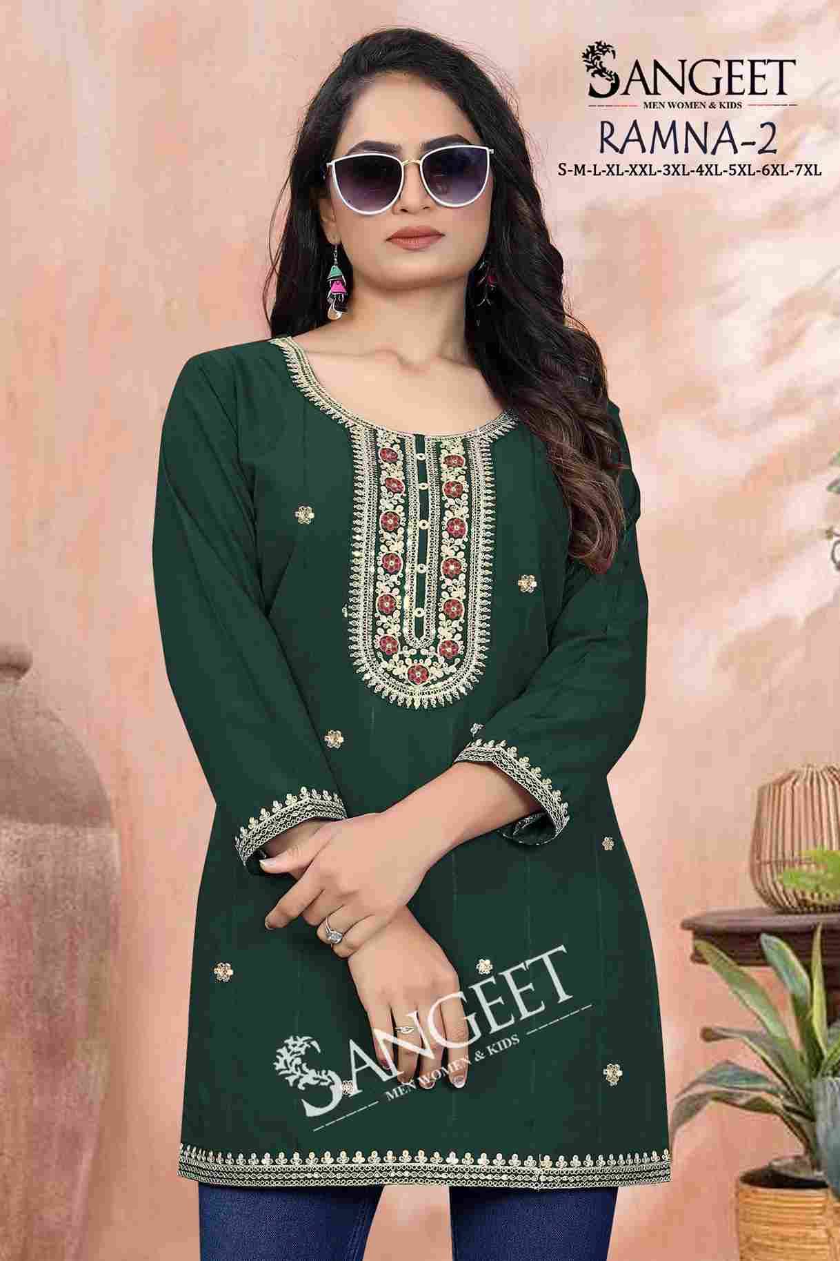Ramna Vol-2 By Sangeet 1001 To 1008 Series Designer Stylish Fancy Colorful Beautiful Party Wear & Ethnic Wear Collection Heavy Rayon Kurtis At Wholesale Price