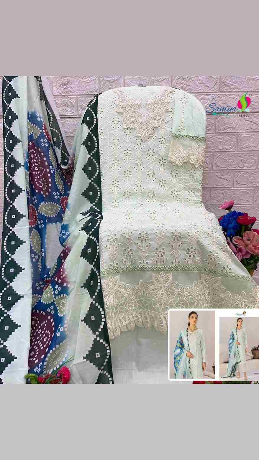 Adan Libas Chikankari Collection Vol-36 By Saniya Trendz 36001 To 36002 Series Beautiful Pakistani Suits Colorful Stylish Fancy Casual Wear & Ethnic Wear Cotton Embroidered Dresses At Wholesale Price