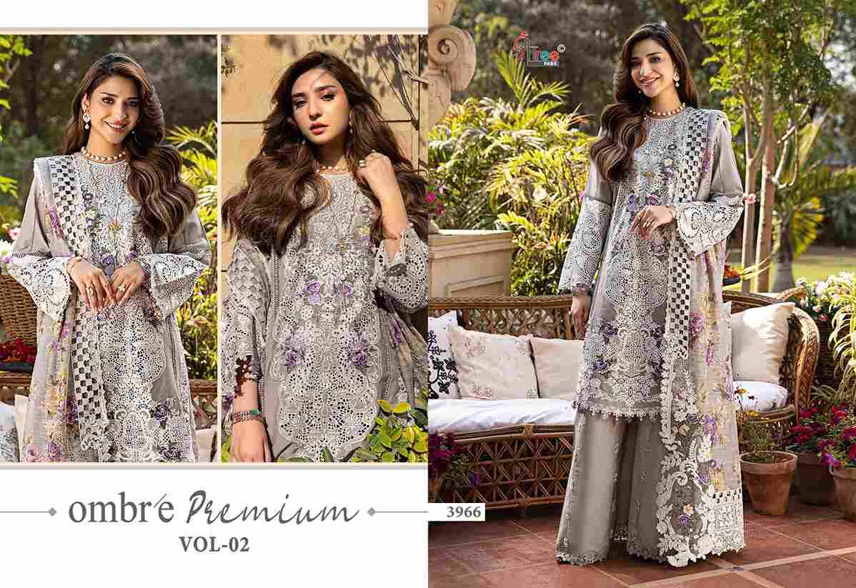 Ombre Premium Vol-2 By Shree Fabs 3961 To 3966 Series Designer Pakistani Suits Collection Beautiful Stylish Fancy Colorful Party Wear & Ethnic Wear Pure Viscose With Pure Cotton With Embroidery Dresses At Wholesale Price