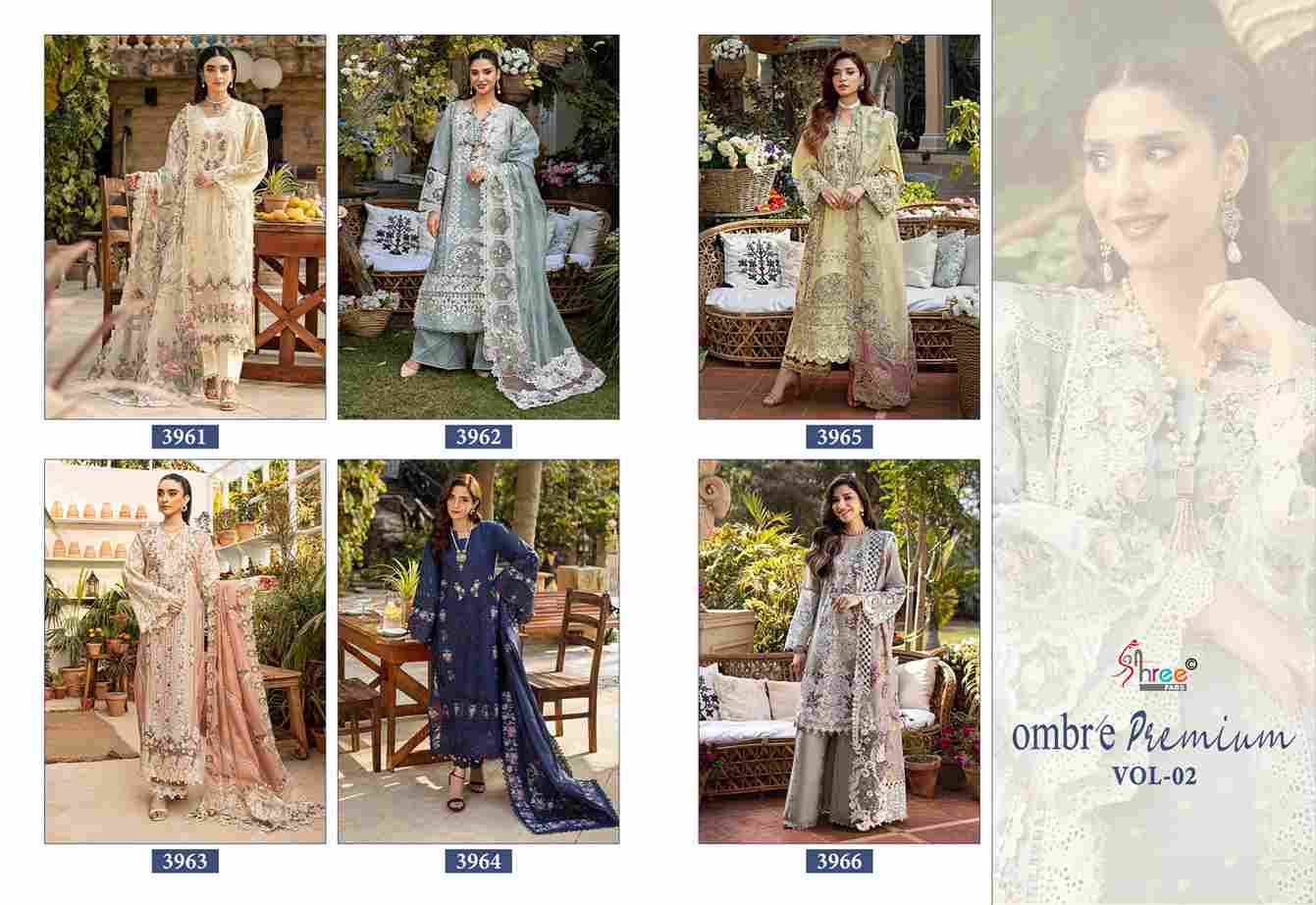 Ombre Premium Vol-2 By Shree Fabs 3961 To 3966 Series Designer Pakistani Suits Collection Beautiful Stylish Fancy Colorful Party Wear & Ethnic Wear Pure Viscose With Pure Cotton With Embroidery Dresses At Wholesale Price