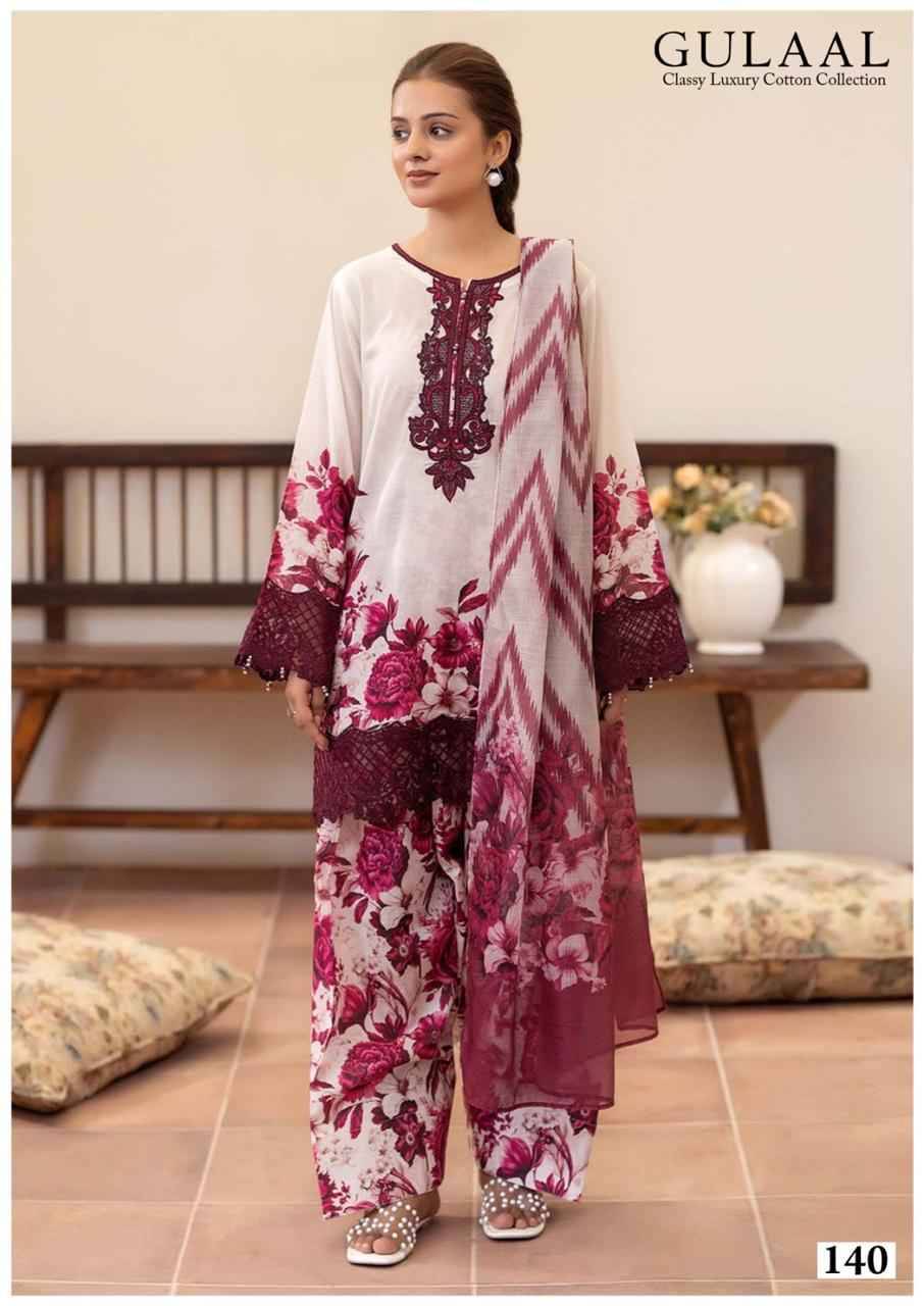 Gulaal Vol-14 By Fashid Wholesale 131 To 140 Series Beautiful Festive Suits Stylish Fancy Colorful Casual Wear & Ethnic Wear Pure Cotton Print Dresses At Wholesale Price