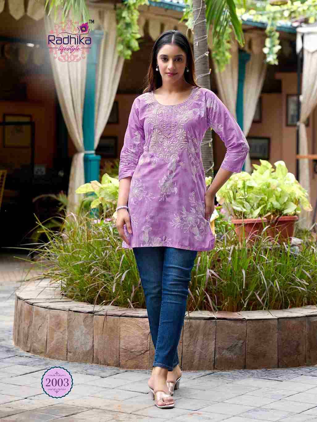 Summer Shine Vol-2 By Radhika Lifestyle 2001 To 2010 Series Designer Stylish Fancy Colorful Beautiful Party Wear & Ethnic Wear Collection Pure Cotton Tops At Wholesale Price