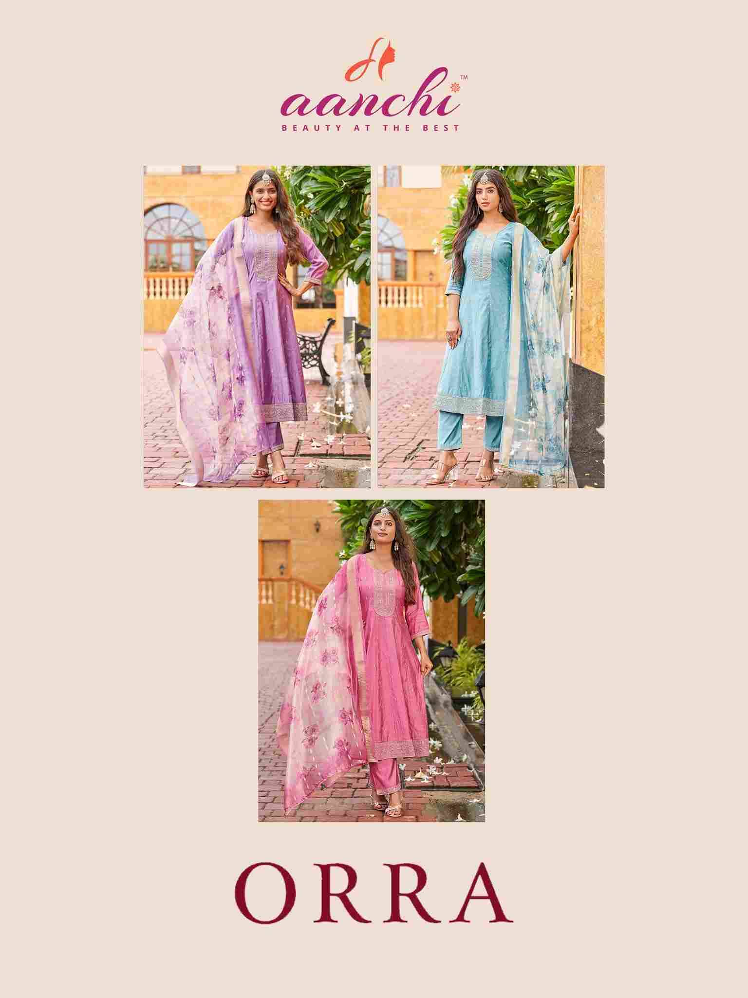 Orra By Aanchi 01 To 03 Series Beautiful Suits Colorful Stylish Fancy Casual Wear & Ethnic Wear Vatican Dresses At Wholesale Price