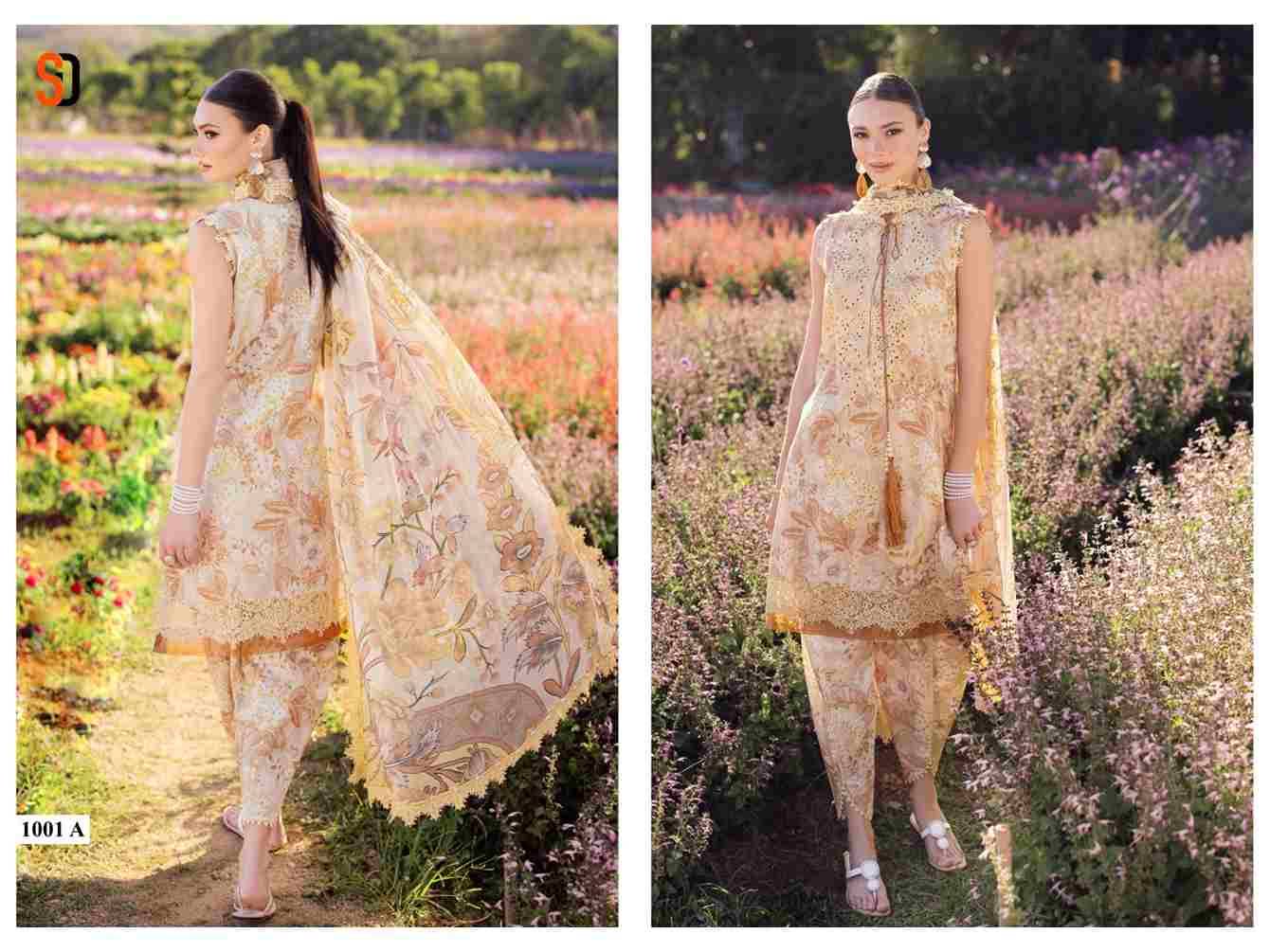 Flora By Shraddha Designer 1001-A To 1003-B Series Designer Pakistani Suits Beautiful Fancy Stylish Colorful Party Wear & Occasional Wear Lawn Cotton Print With Embroidery Dresses At Wholesale Price