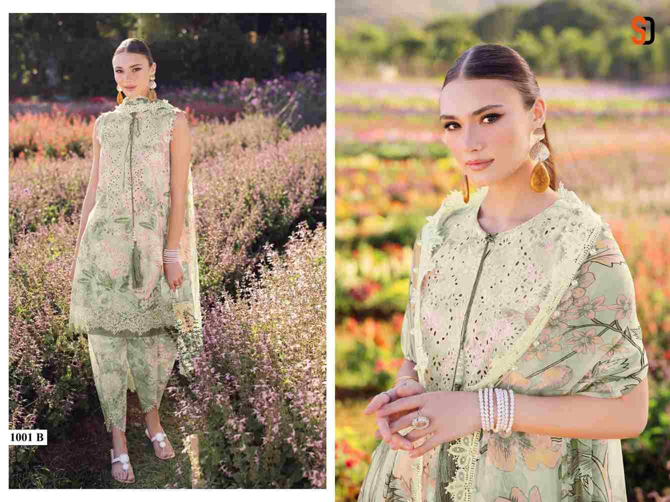 Flora By Shraddha Designer 1001-A To 1003-B Series Designer Pakistani Suits Beautiful Fancy Stylish Colorful Party Wear & Occasional Wear Lawn Cotton Print With Embroidery Dresses At Wholesale Price