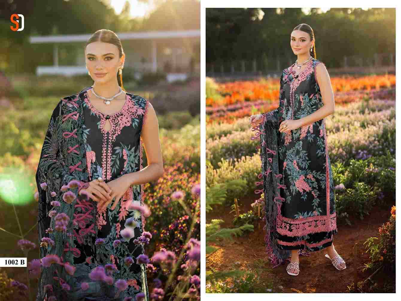 Flora By Shraddha Designer 1001-A To 1003-B Series Designer Pakistani Suits Beautiful Fancy Stylish Colorful Party Wear & Occasional Wear Lawn Cotton Print With Embroidery Dresses At Wholesale Price